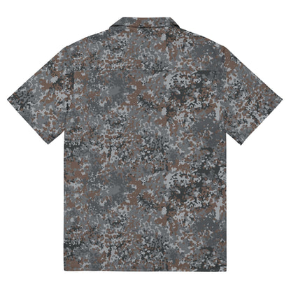 German Flecktarn Urban CAMO Unisex Short-Sleeve Button Shirt