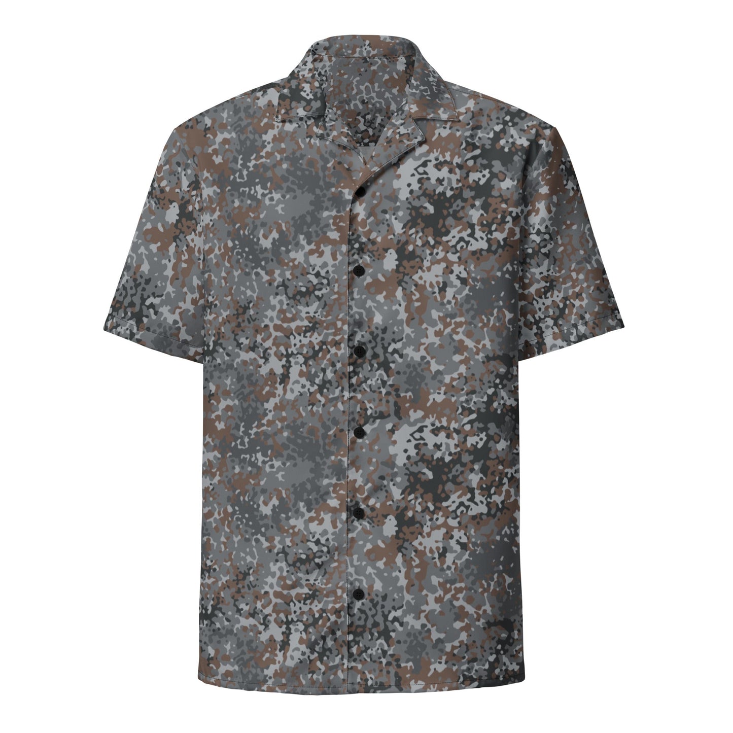 German Flecktarn Urban CAMO Unisex Short-Sleeve Button Shirt