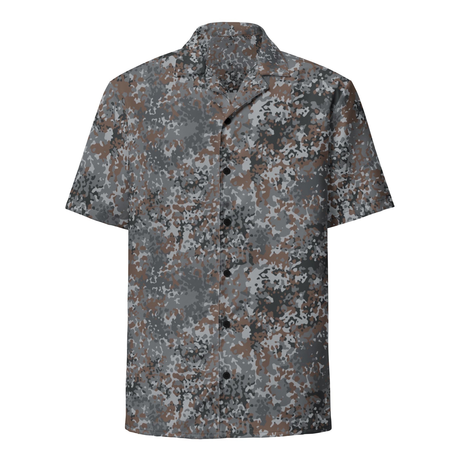 German Flecktarn Urban CAMO Unisex Short-Sleeve Button Shirt
