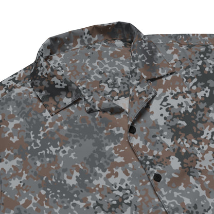 German Flecktarn Urban CAMO Unisex Short-Sleeve Button Shirt