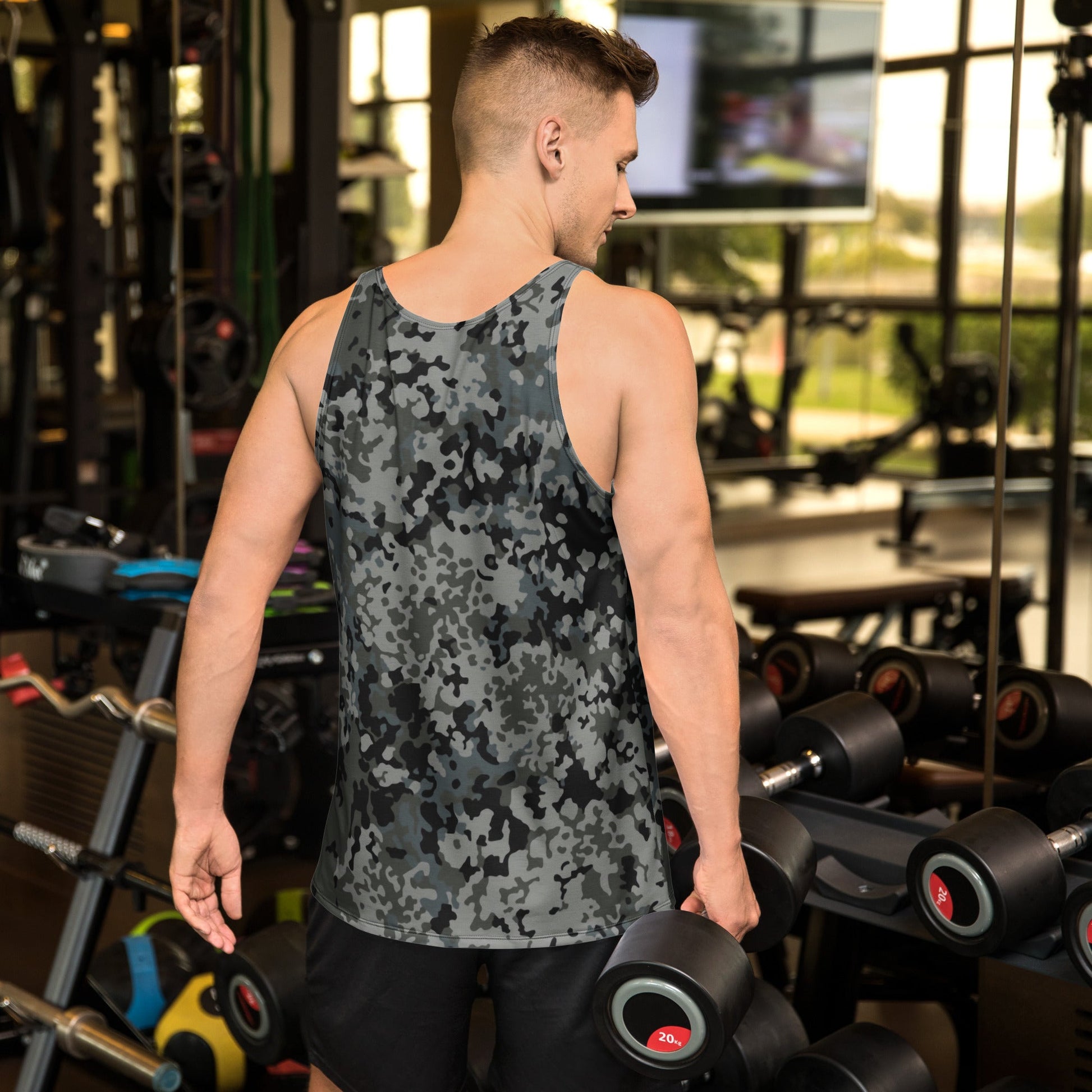 German Flecktarn Urban CAMO Unisex Tank Top - Tops