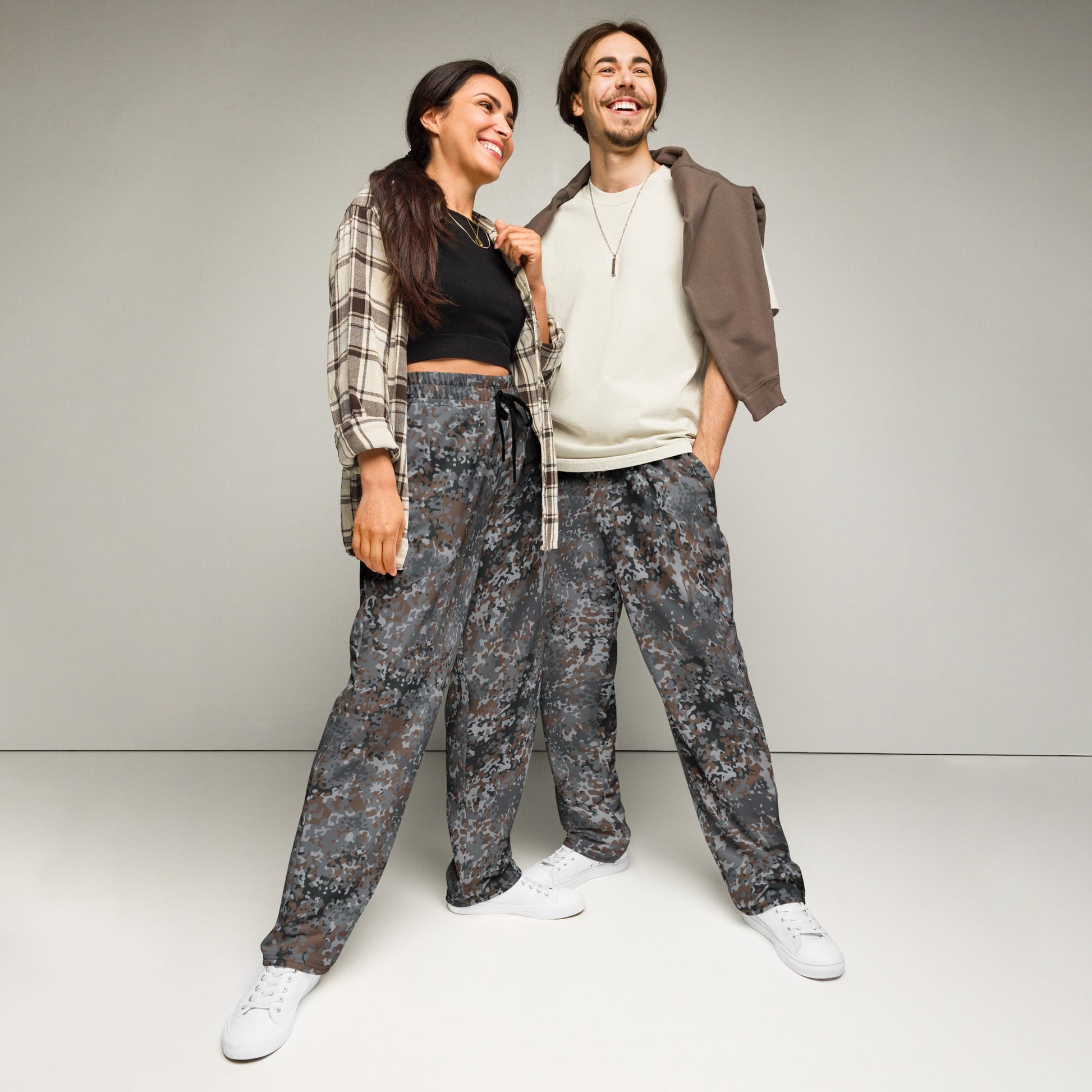 German Flecktarn Urban CAMO Unisex Wide-Leg Joggers - 2XS