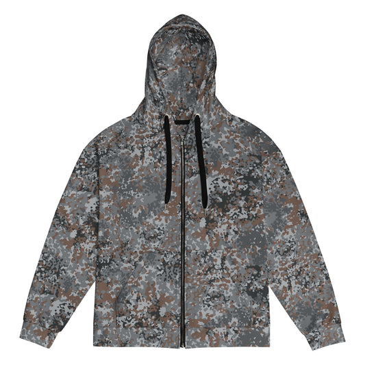 German Flecktarn Urban CAMO Unisex Zip Hoodie - 2XS