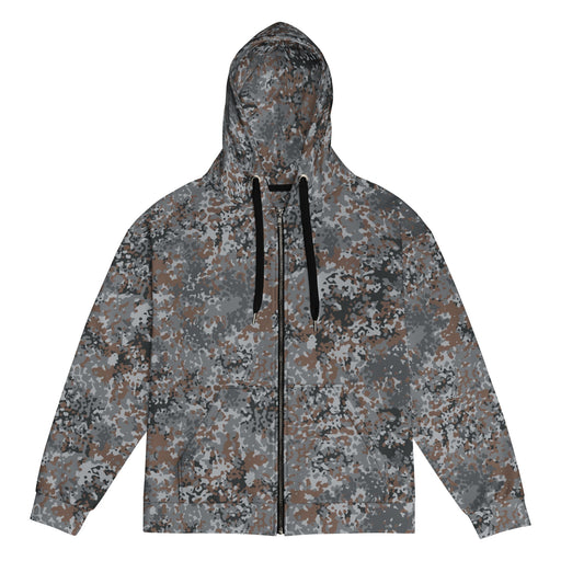 Flecktarn Bundeswehr Urban CAMO Unisex Zip Hoodie - 2XS