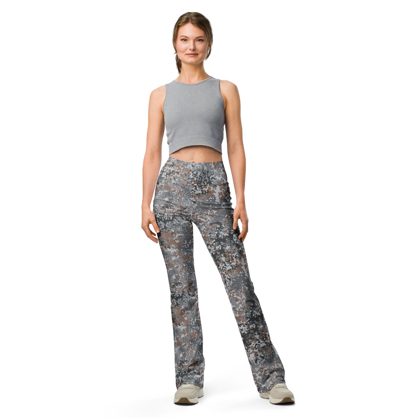 German Flecktarn Urban CAMO Womens Flare Leggings - 2XS