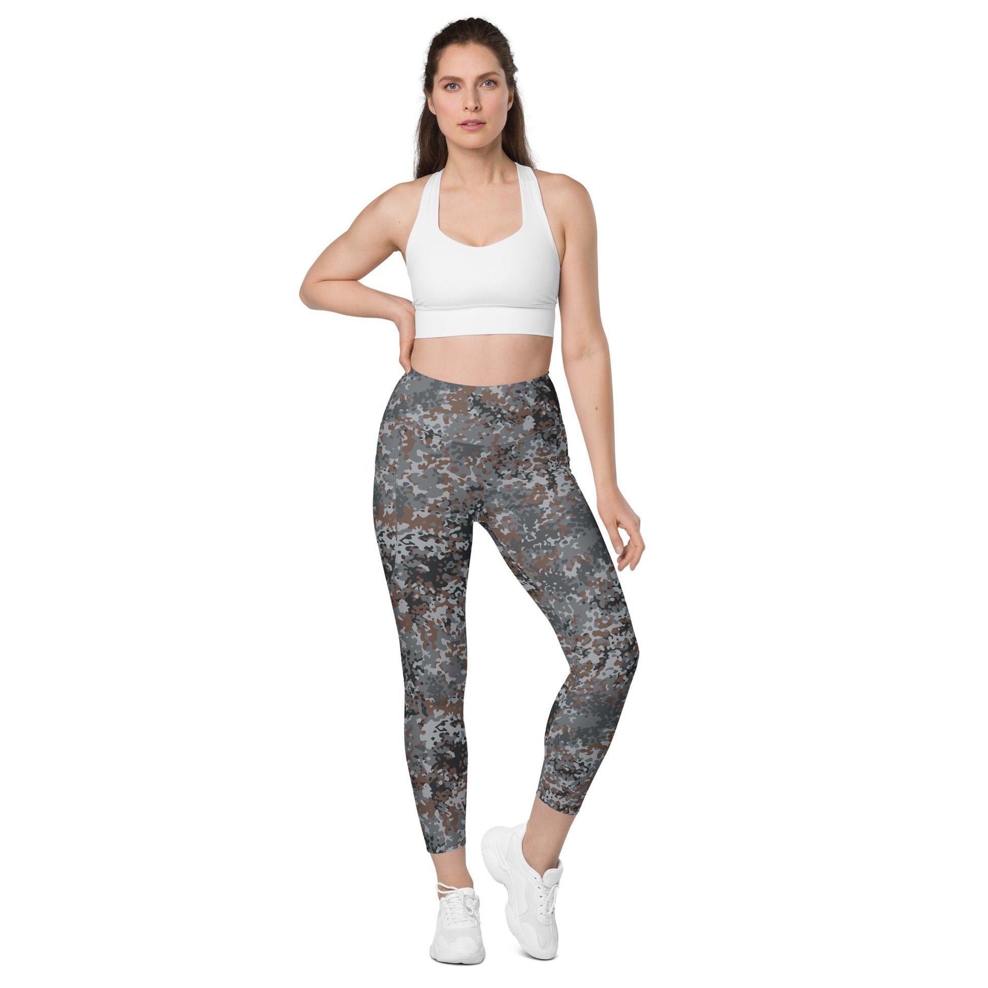German Flecktarn Urban CAMO Womens Leggings with Pockets
