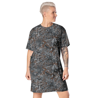 German Flecktarn Urban CAMO Womens T-Shirt Dress