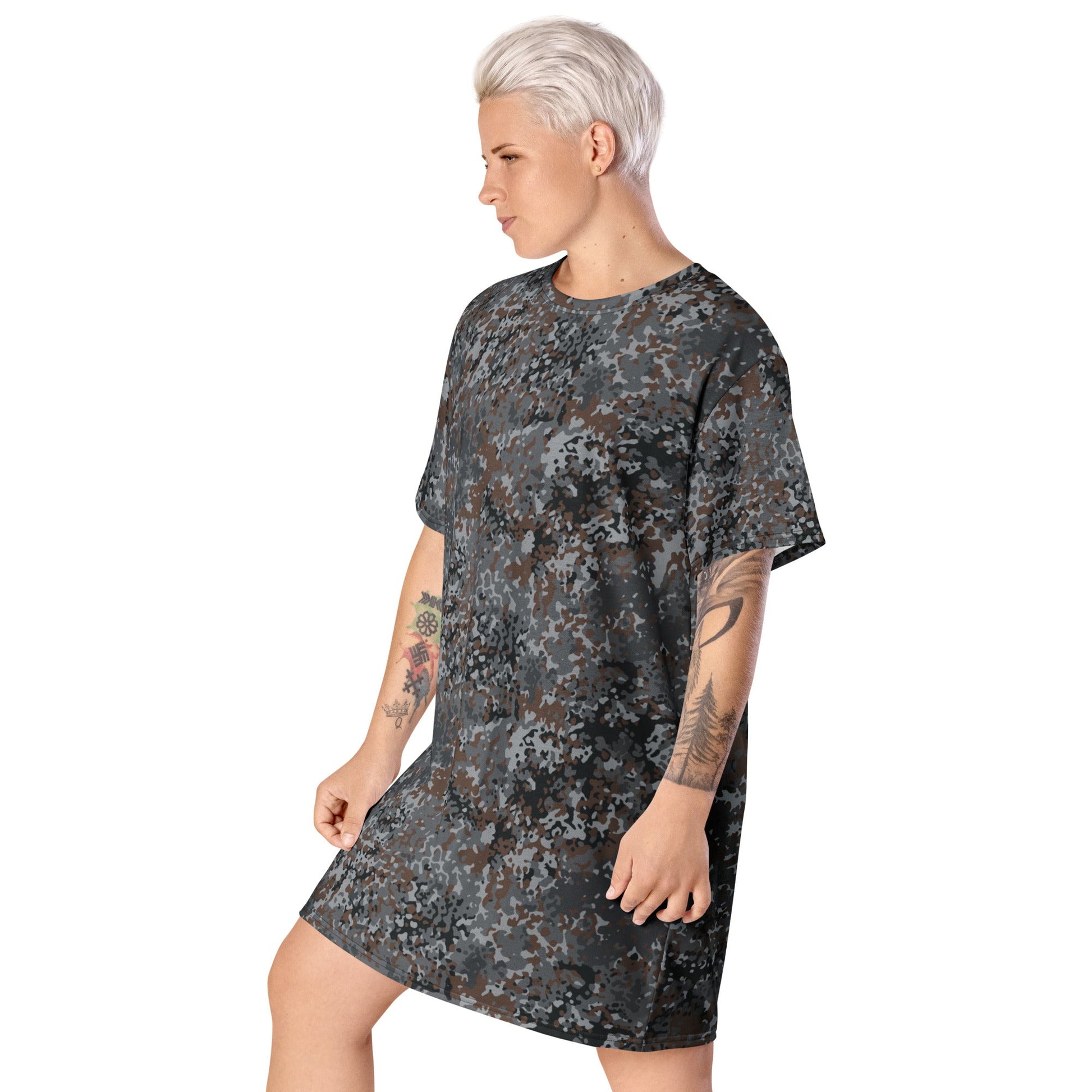 German Flecktarn Urban CAMO Womens T-Shirt Dress