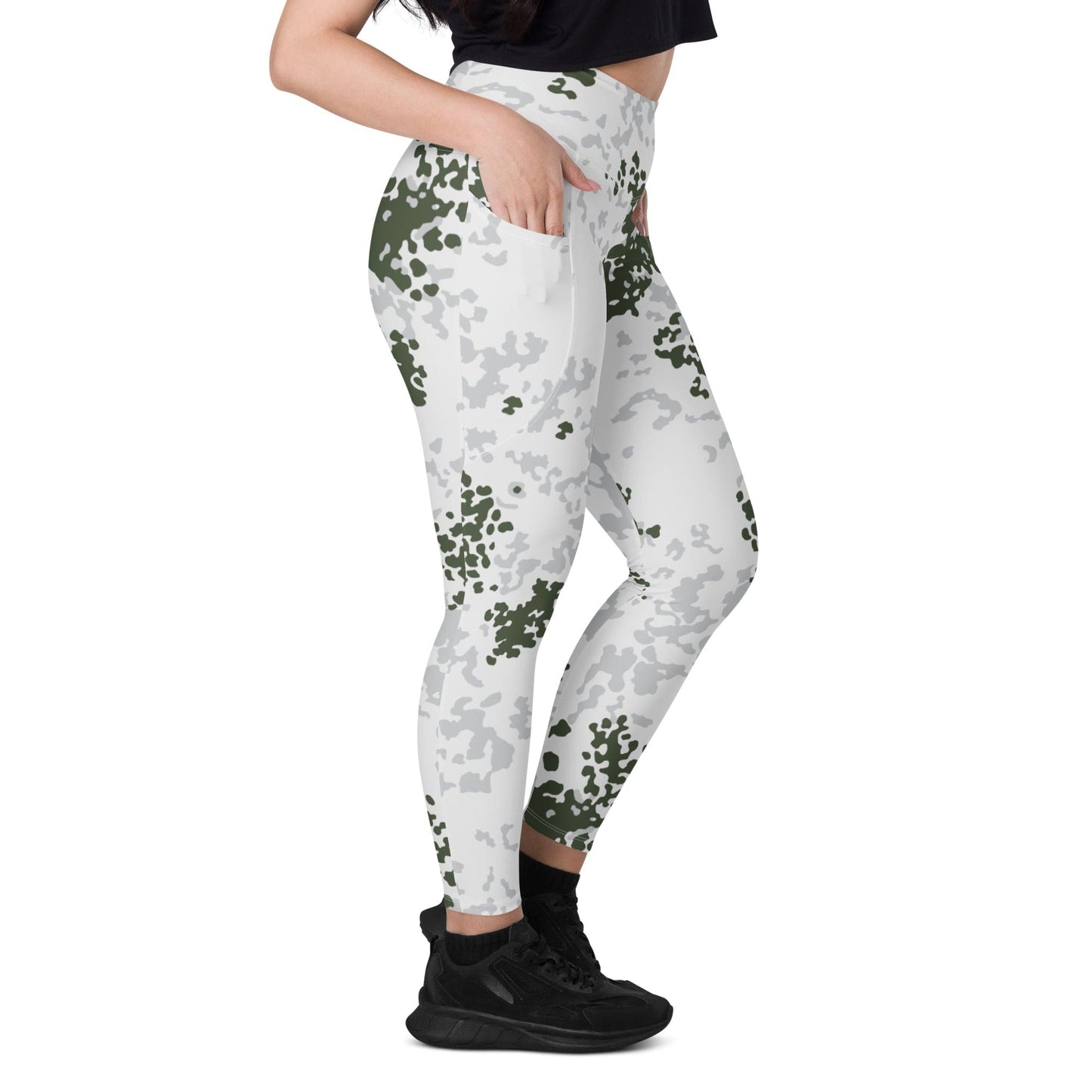 German Flecktarn Winter CAMO Leggings with pockets - Womens With Pockets