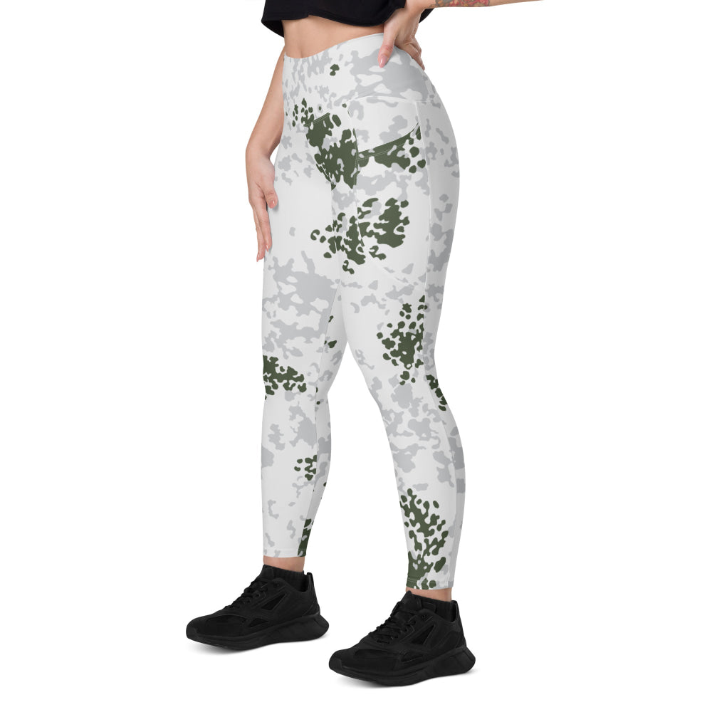 German Flecktarn Winter CAMO Leggings with pockets - Womens With Pockets