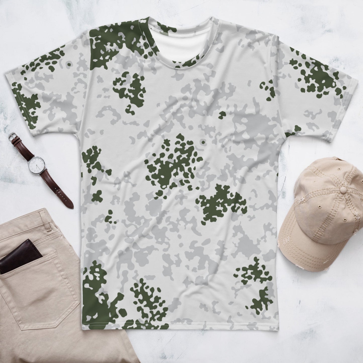 German Flecktarn Winter CAMO Mens t-shirt - XS - T-Shirts