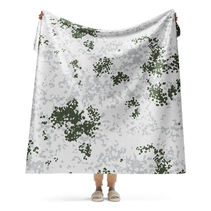 German Flecktarn Winter CAMO Sherpa blanket - 60″×80″ - Blanket