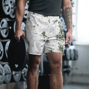 Flecktarn Bundeswehr Winter CAMO Unisex Athletic Long Shorts - 2XS