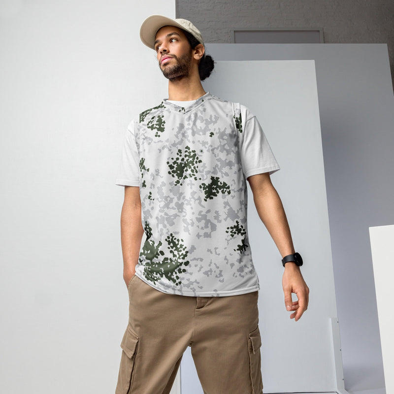 Flecktarn Bundeswehr Winter CAMO Unisex Basketball Jersey - 2XS