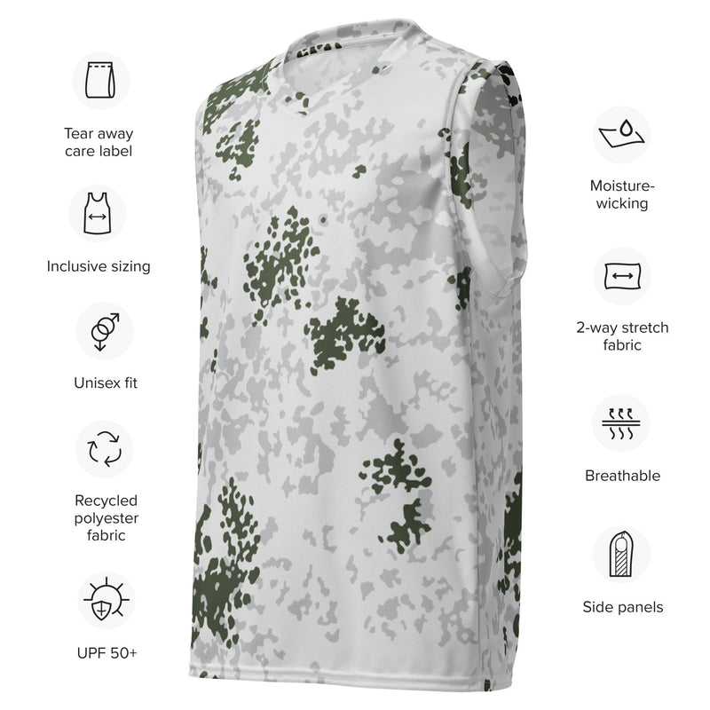 Flecktarn Bundeswehr Winter CAMO Unisex Basketball Jersey