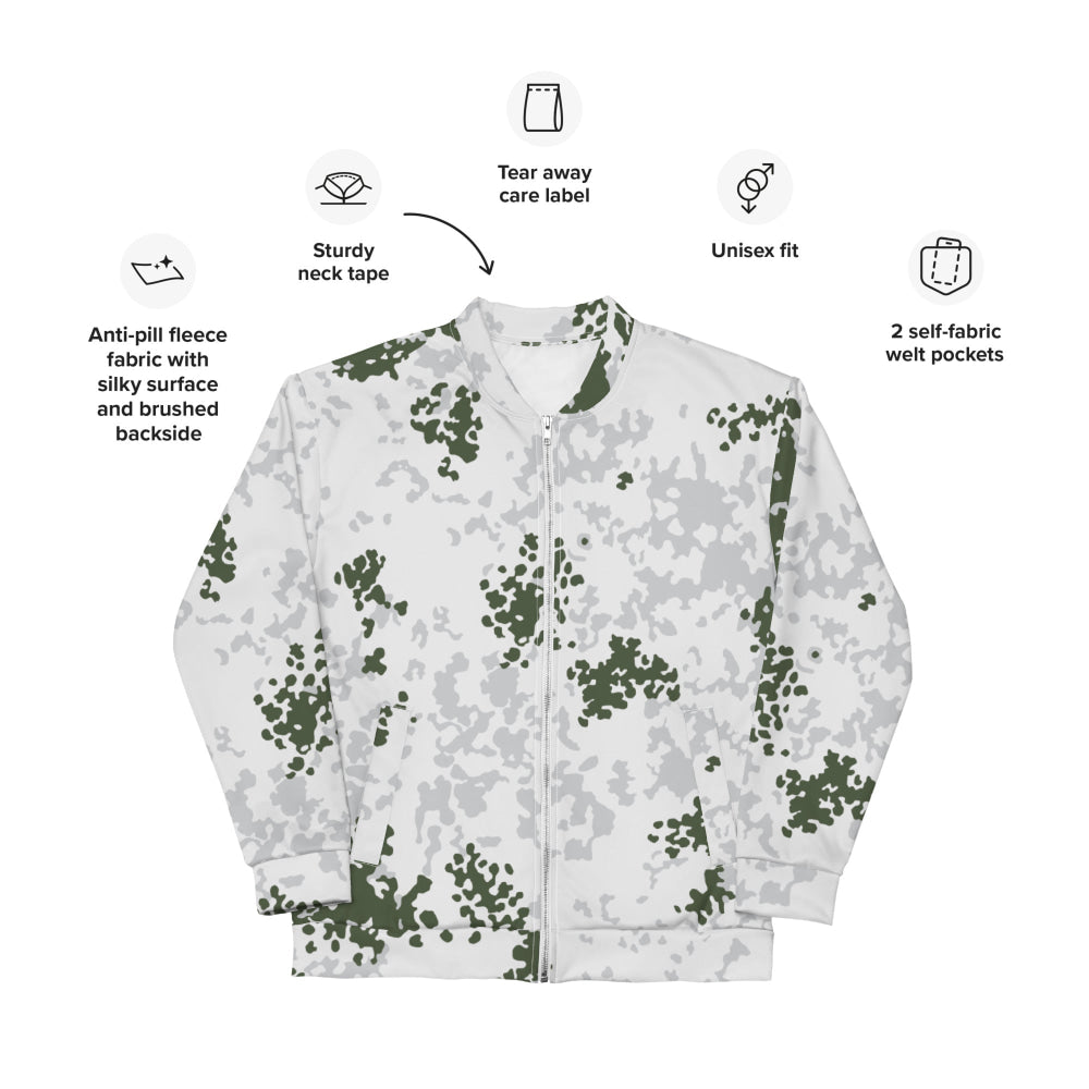 German Flecktarn Winter CAMO Unisex Bomber Jacket