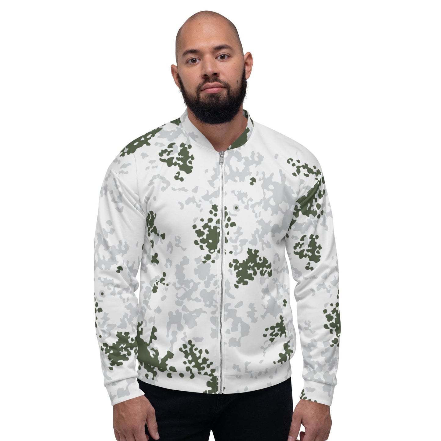 German Flecktarn Winter CAMO Unisex Bomber Jacket