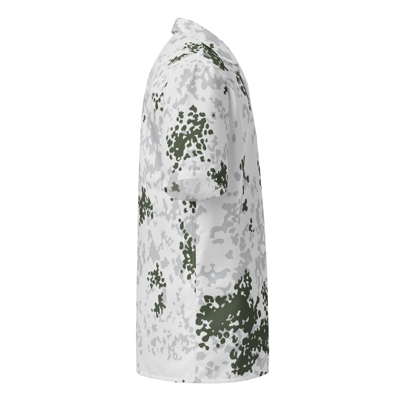 Flecktarn Bundeswehr Winter CAMO Unisex Short-Sleeve Button Shirt - Button-Up