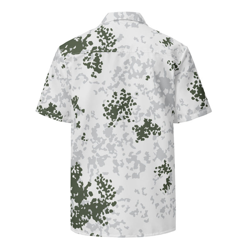 Flecktarn Bundeswehr Winter CAMO Unisex Short-Sleeve Button Shirt - Button-Up
