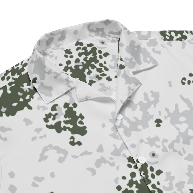 Flecktarn Bundeswehr Winter CAMO Unisex Short-Sleeve Button Shirt - Button-Up