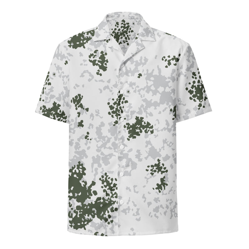Flecktarn Bundeswehr Winter CAMO Unisex Short-Sleeve Button Shirt - Button-Up