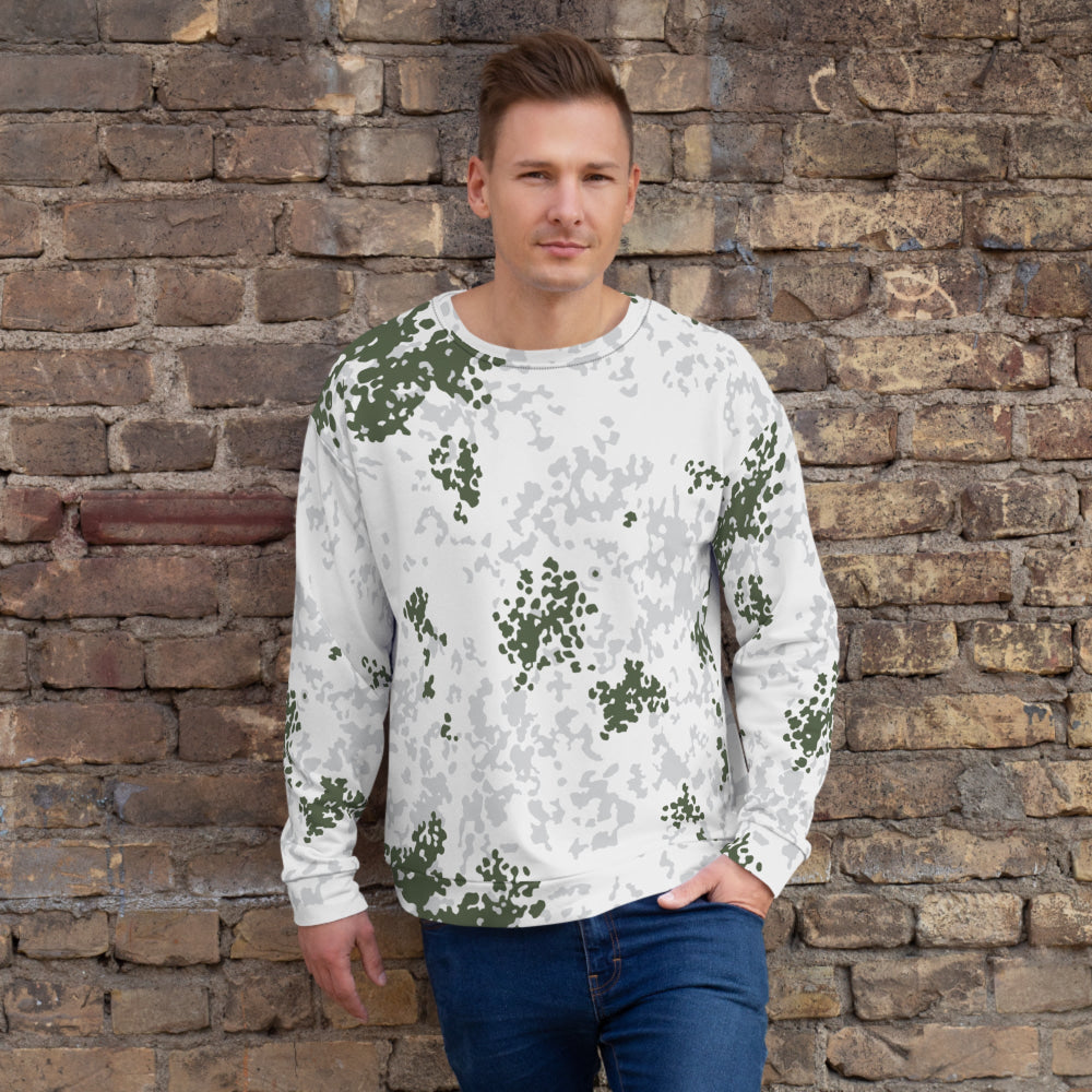 German Flecktarn Winter CAMO Unisex Sweatshirt - XS