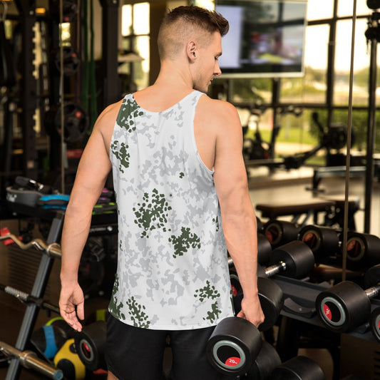 German Flecktarn Winter CAMO Unisex Tank Top - Tops