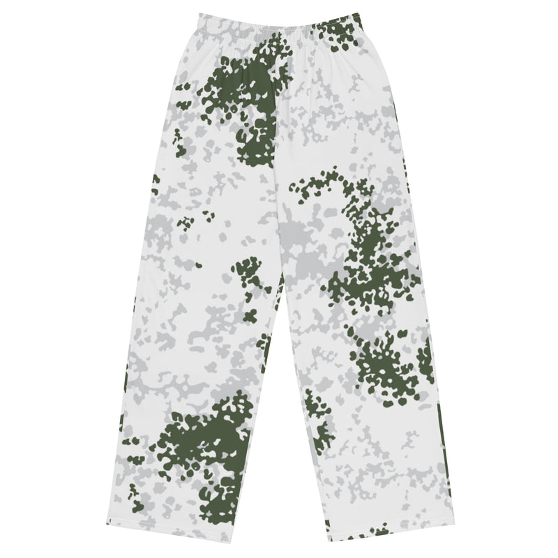 Flecktarn Bundeswehr Winter CAMO Unisex Wide-Leg Leisure Pants - 2XS - Pant