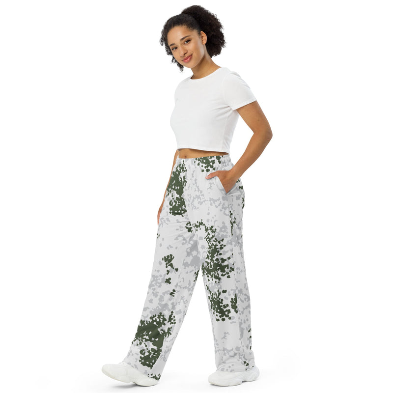 Flecktarn Bundeswehr Winter CAMO Unisex Wide-Leg Leisure Pants - Pant