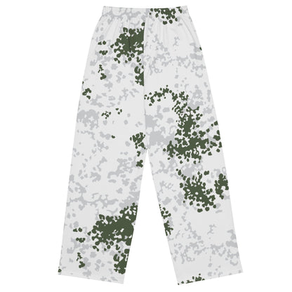 German Flecktarn Winter CAMO unisex wide-leg pants - Unisex Wide-Leg Pants