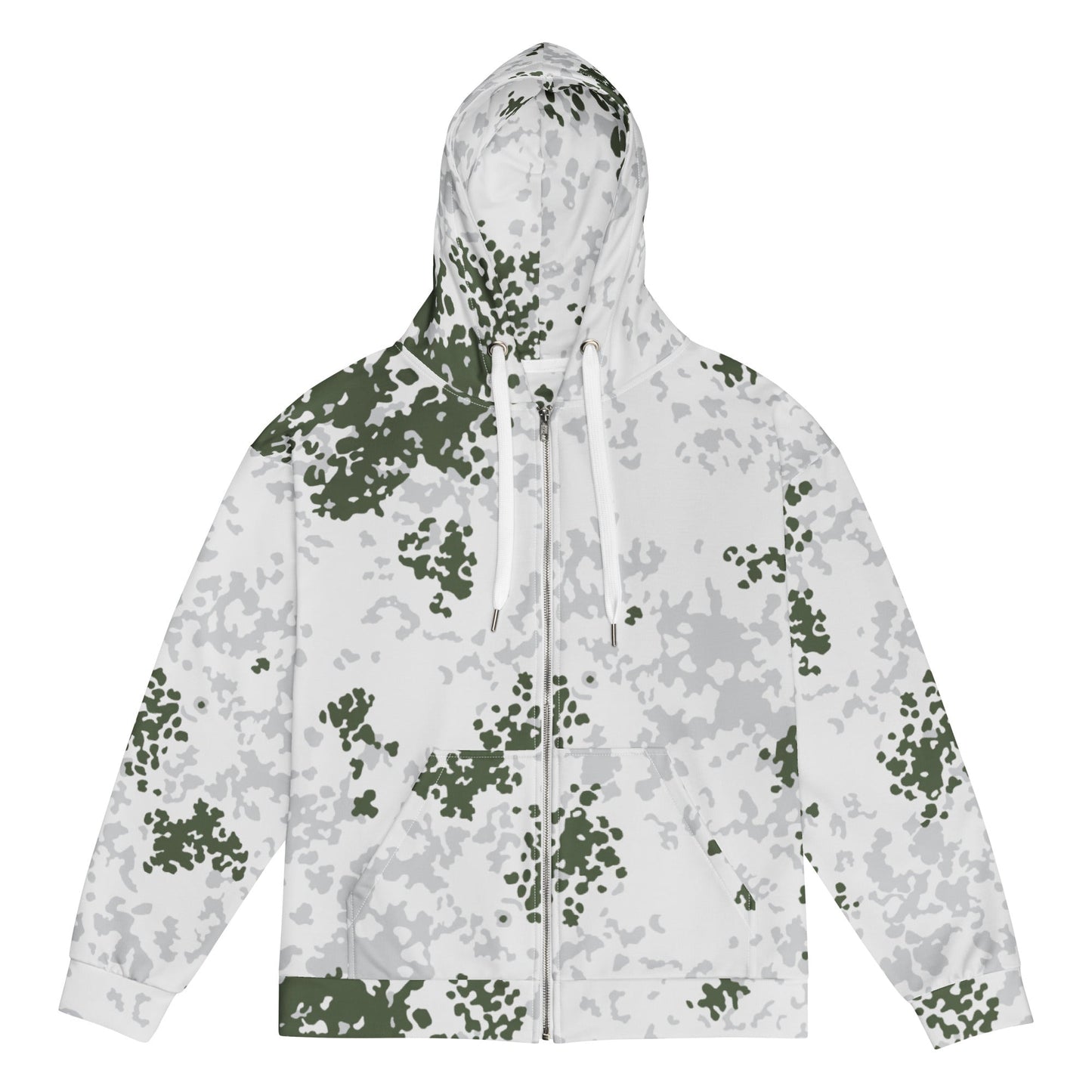 German Flecktarn Winter CAMO Unisex zip hoodie 2XS Zip Hoodies