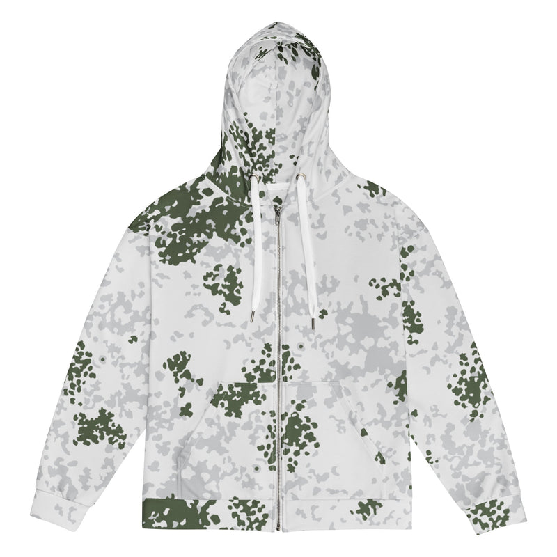 Flecktarn Bundeswehr Winter CAMO Unisex Zip Hoodie - 2XS