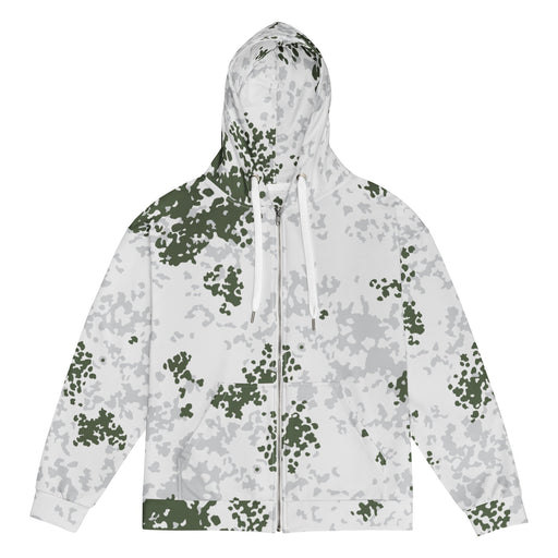 Flecktarn Bundeswehr Winter CAMO Unisex Zip Hoodie - 2XS