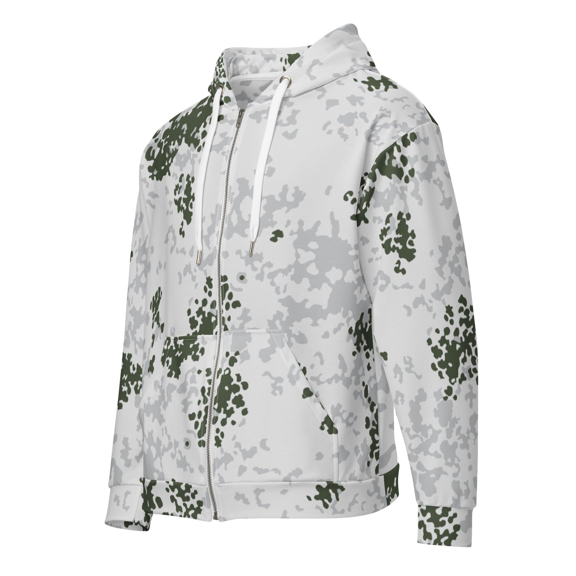 German Flecktarn Winter CAMO Unisex zip hoodie Zip Hoodies