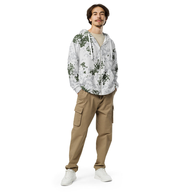 Flecktarn Bundeswehr Winter CAMO Unisex Zip Hoodie