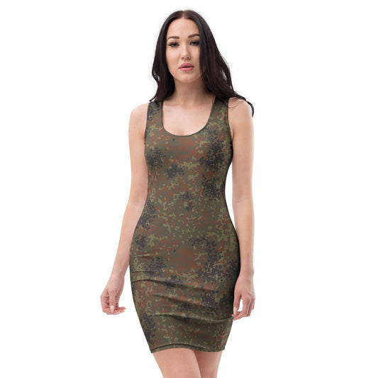 German Flecktarn CAMO Womens Bodycon Dress - XS