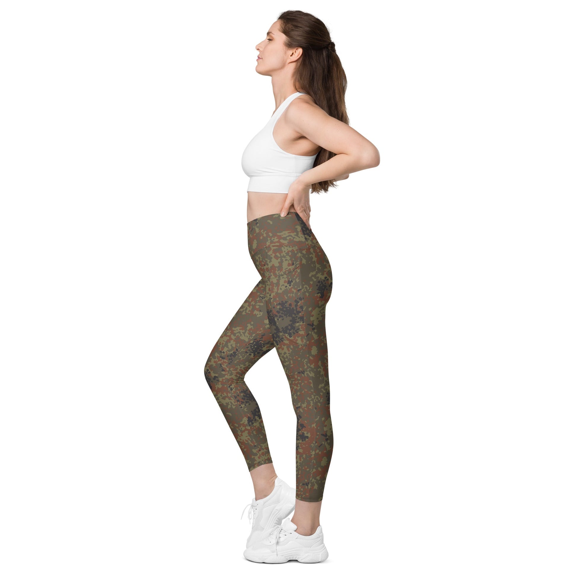 German Flecktarn CAMO Womens Leggings with Pockets
