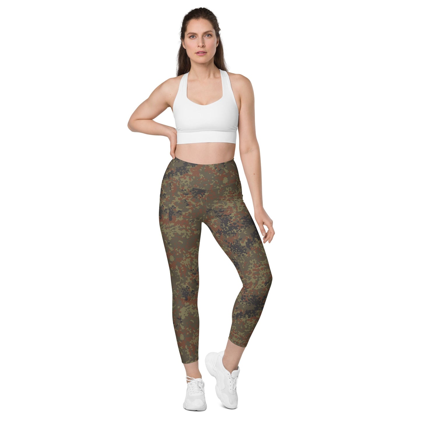 German Flecktarn CAMO Womens Leggings with Pockets