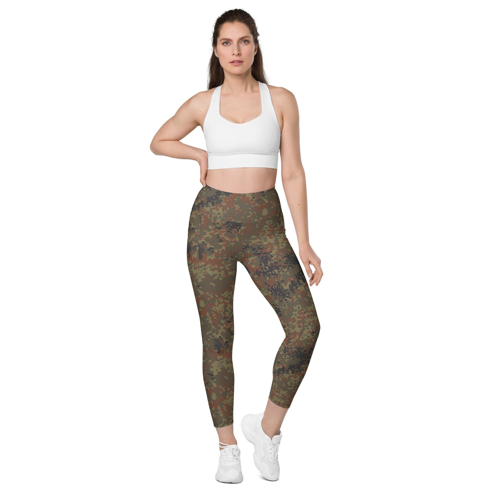 German Flecktarn CAMO Womens Leggings with Pockets