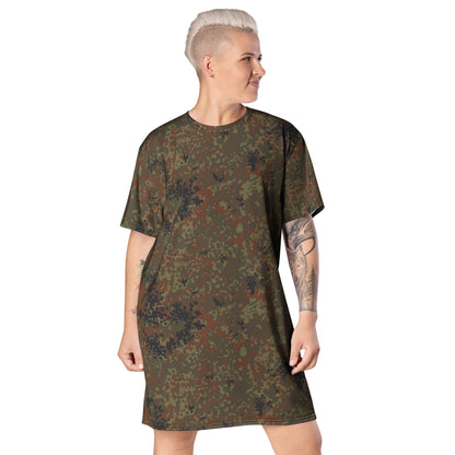 German Flecktarn CAMO Womens T-Shirt Dress