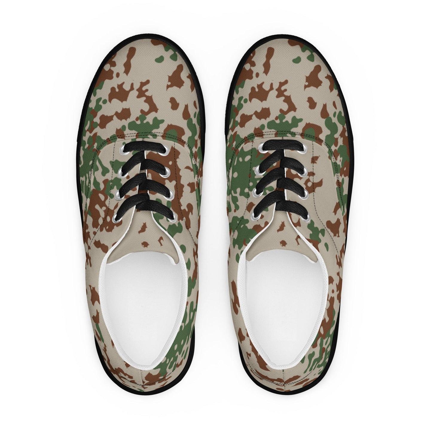 German Flecktarn Wüstentarn Desert CAMO Mens Lace-Up Canvas Shoes - Lace-up