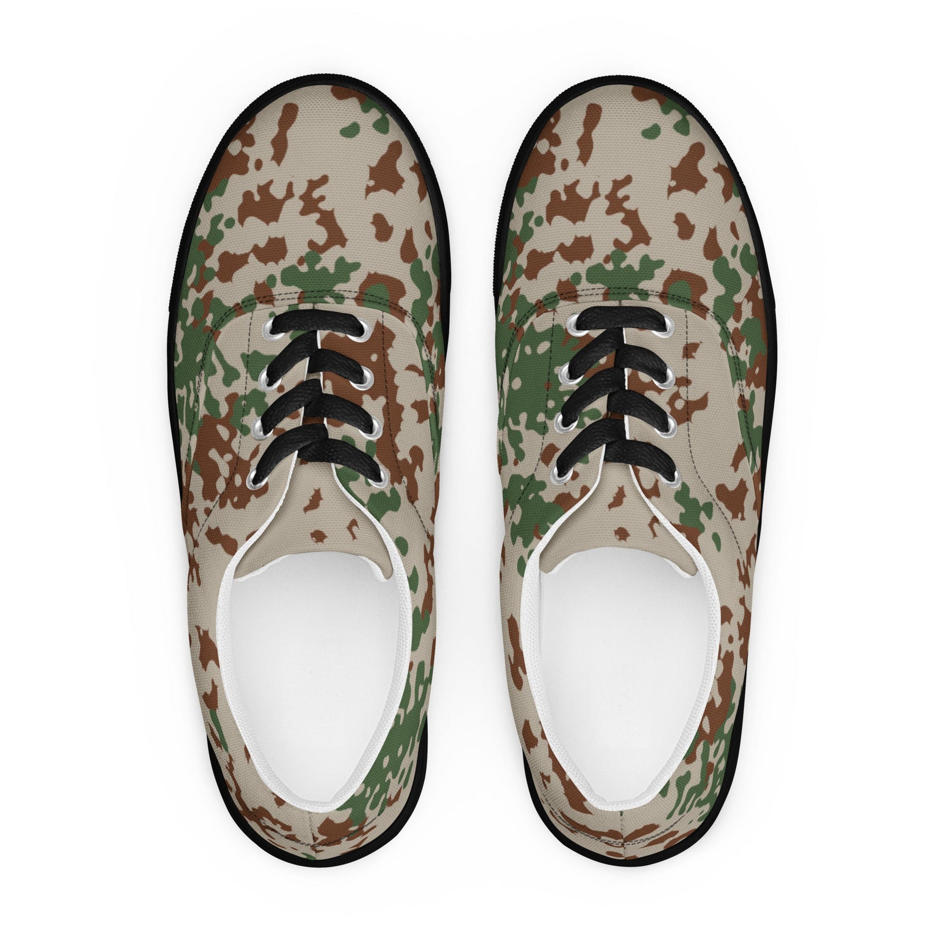 German Flecktarn Wüstentarn Desert CAMO Mens Lace-Up Canvas Shoes - Lace-up