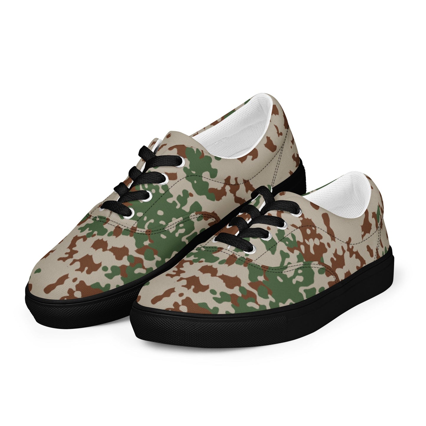 German Flecktarn Wüstentarn Desert CAMO Mens Lace-Up Canvas Shoes - Lace-up