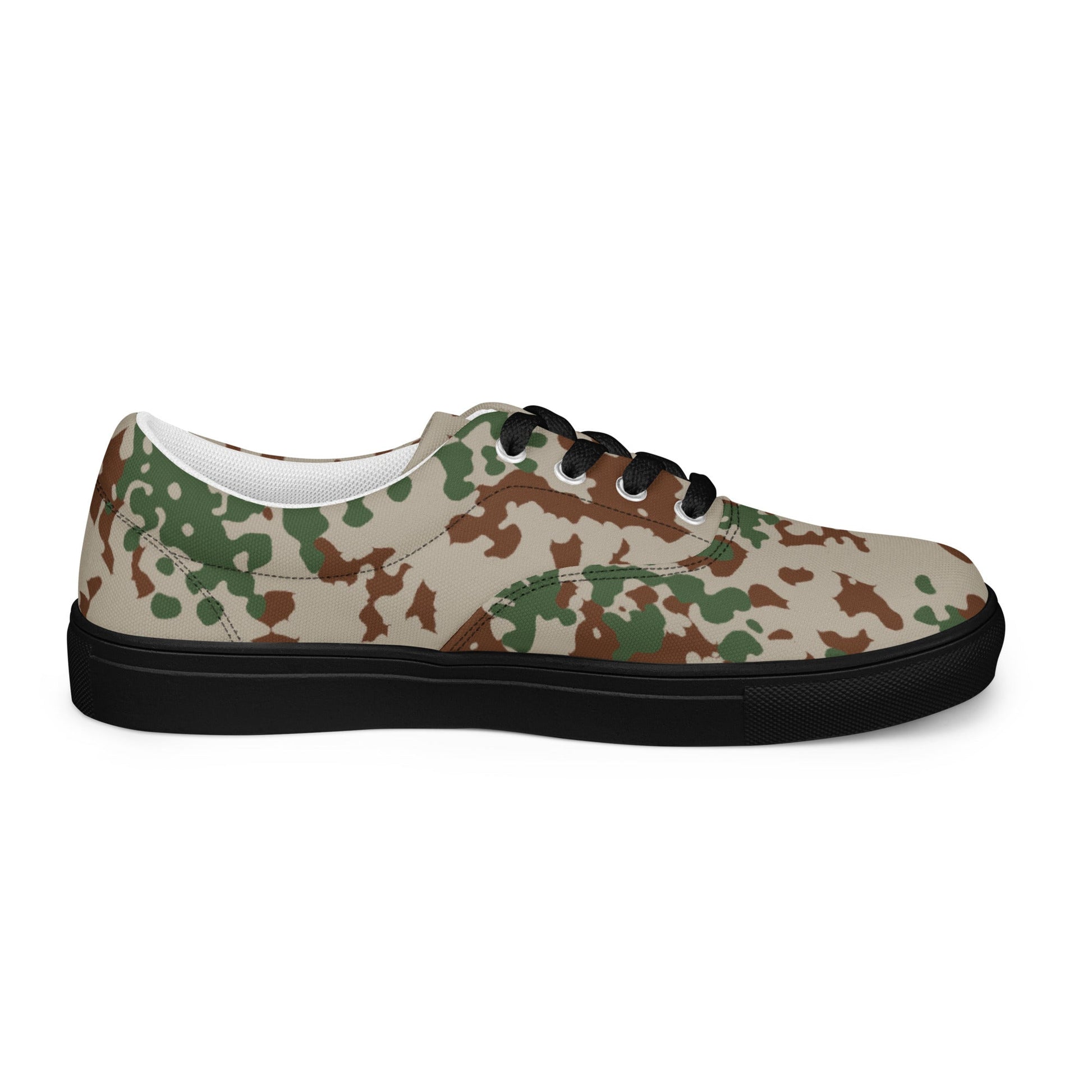 German Flecktarn Wüstentarn Desert CAMO Mens Lace-Up Canvas Shoes - Lace-up