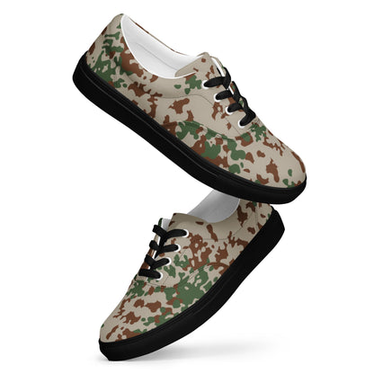 German Flecktarn Wüstentarn Desert CAMO Mens Lace-Up Canvas Shoes - Lace-up