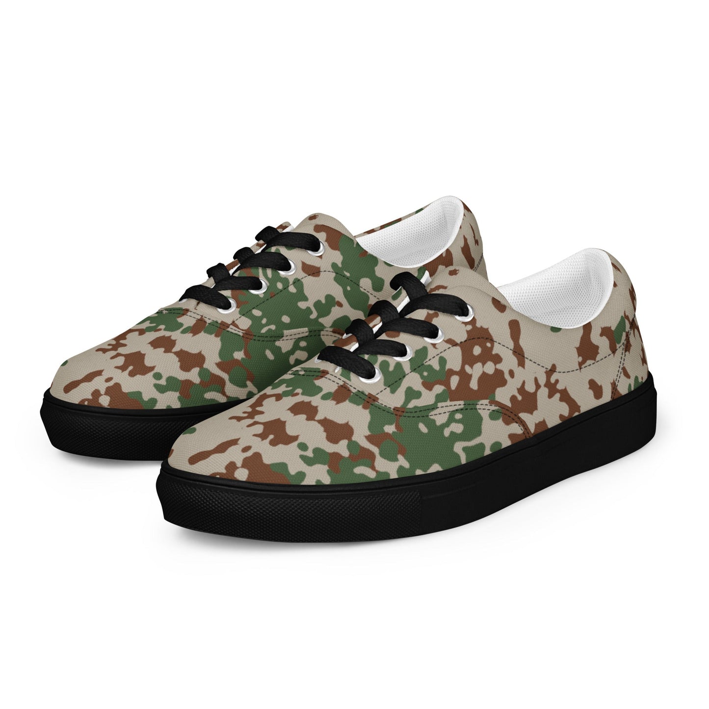 German Flecktarn Wüstentarn Desert CAMO Mens Lace-Up Canvas Shoes - Lace-up