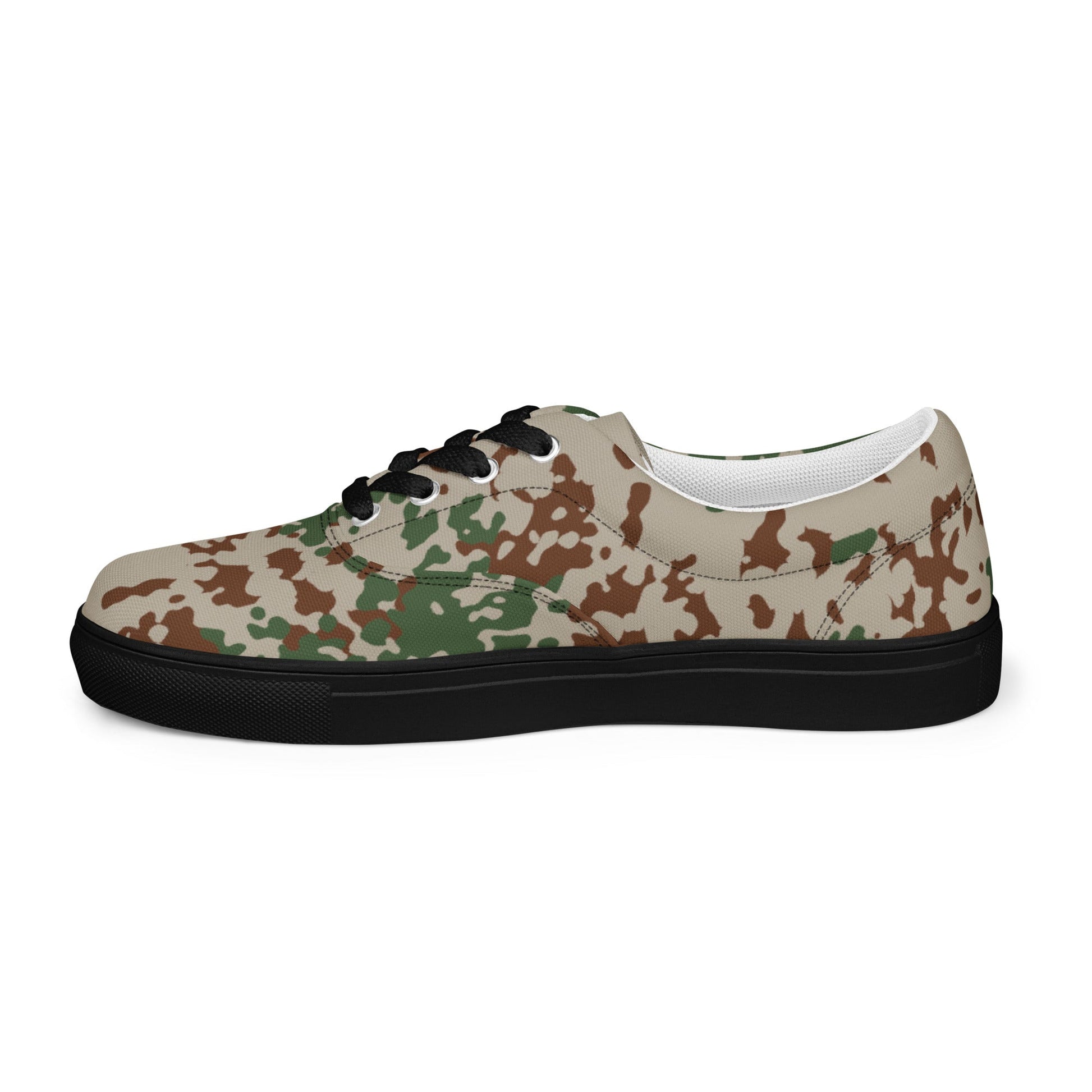 German Flecktarn Wüstentarn Desert CAMO Mens Lace-Up Canvas Shoes - Lace-up