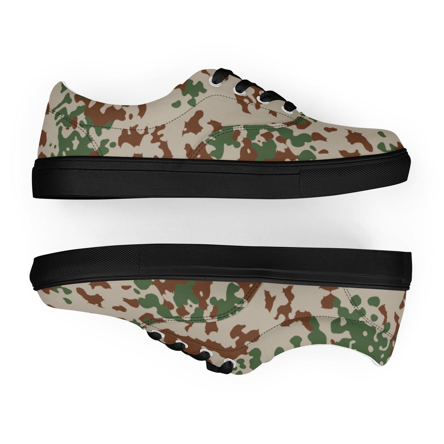 German Flecktarn Wüstentarn Desert CAMO Mens Lace-Up Canvas Shoes - Lace-up