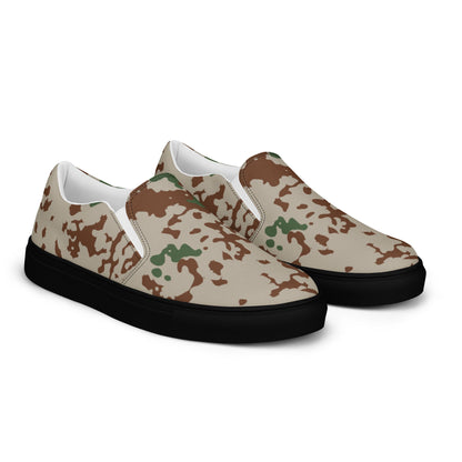 German Flecktarn Wüstentarn Desert CAMO Mens Slip-On Canvas Shoes