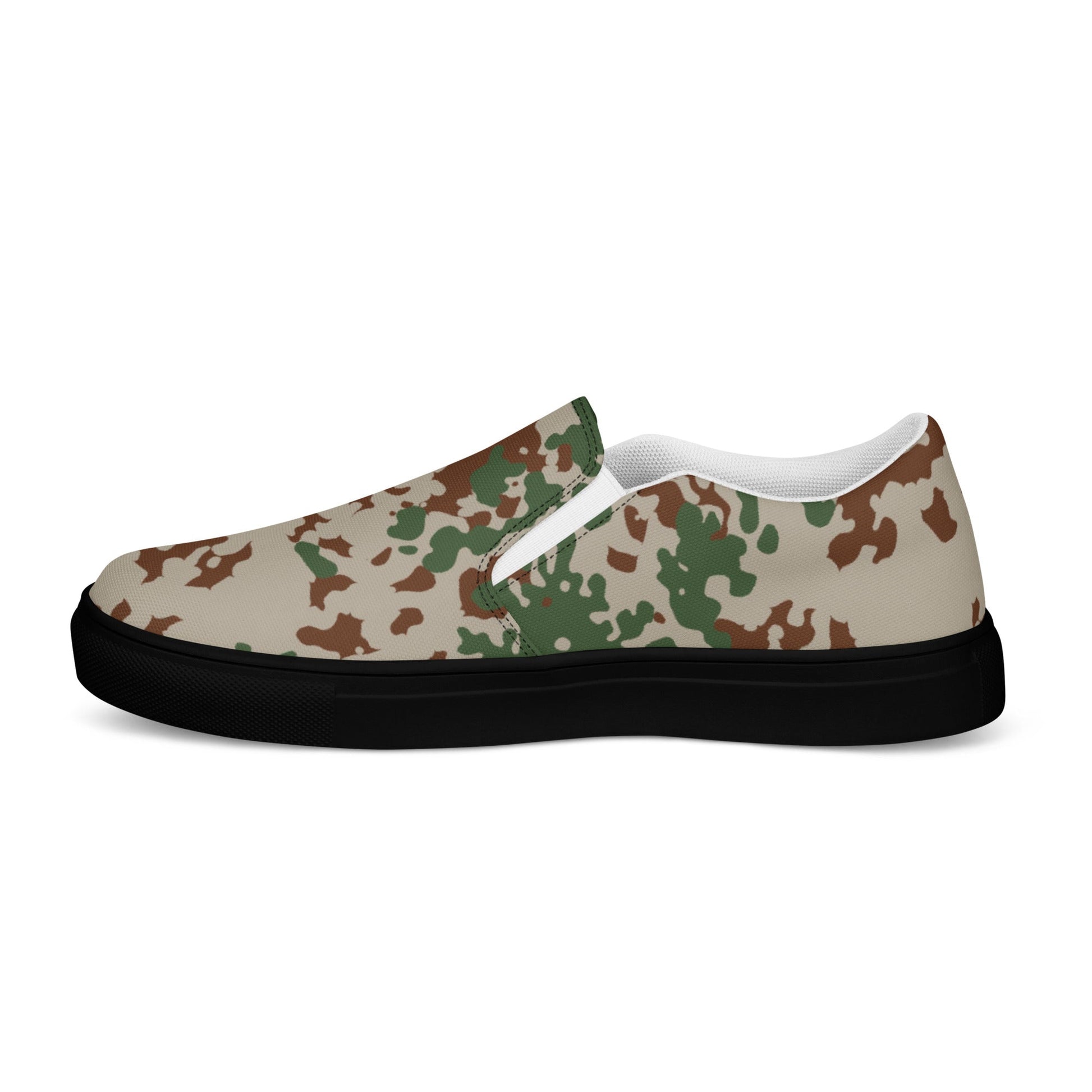 German Flecktarn Wüstentarn Desert CAMO Mens Slip-On Canvas Shoes